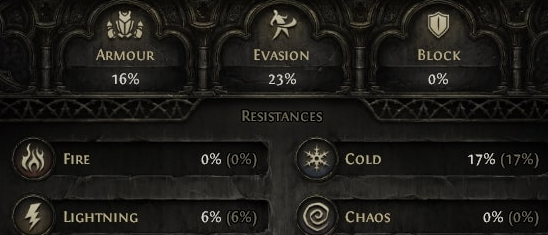 path of exile 2 armour, evasion, block, resistances
